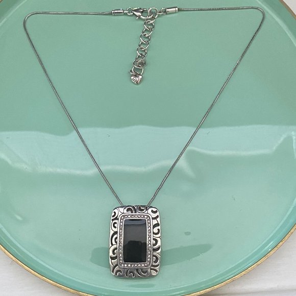 Brighton Double Sided Adjustable Necklace Gold and Black - Picture 2 of 6